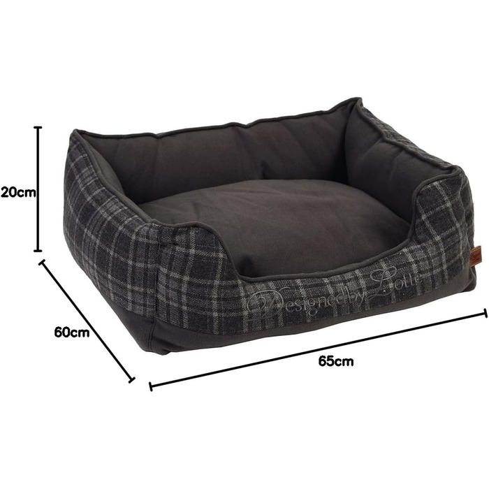 Крісло-ліжко для собак Lotte від Lotte Hundebett, антрацит, 65x60x20 см