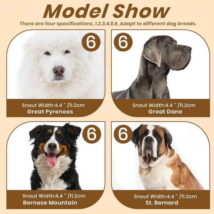 Майорка для собак: кошик-намордник для маленьких, середніх та великих собак. Легкий, дихаючий, запобігає кусанню та жуванню, дозволяє дихати та пити. Ідеально для дресирування, грумінгу. Прозорий, розмір 6