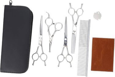 Набір ножиць для грумінгу собак з нержавіючої сталі. Інструмент для стрижки шерсті з округлими кінцями для безпечного догляду за тваринами