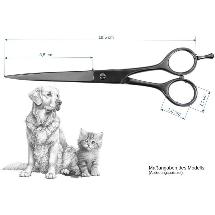 Професійна шерсть для собак Weltmeister SOLINGEN з мікрозубом, 19,4 см - преміум якість, Made in Germany