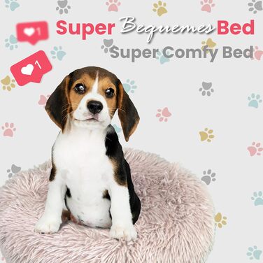 DEFACTO Лежанка для собак, подушка для собак з імітацією льону, корзина для собак, підняті бортики, неслизьке дно. Розмір XL - 80x80 см, Бежевий