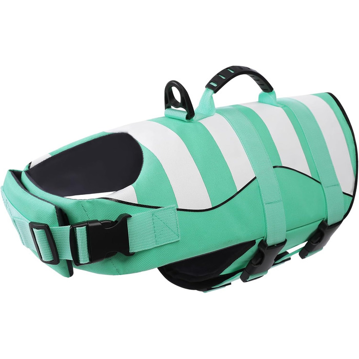 Рятувальний жилет для собак ASENKU - спортивний стиль, регульований, для дзерка, чихуахуа, французького бульдога, лабрадора (XXL, зелений)