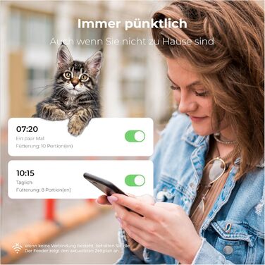 Автоматичний годівник для котів та собак Zedar A600 з контролем через APP, 6 літрів, нержавіюча сталь, чорний