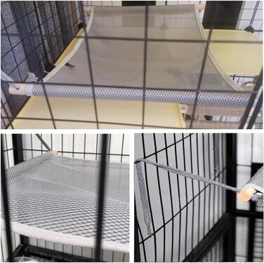 Підвісна лежанка для котів 58,4 x 39,4 см - м'яка, дихаюча, з дерев'яною підтримкою, для більшості порід