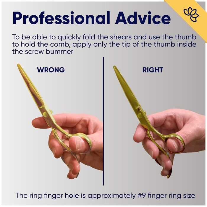 Професійні ножиці для стрижки волосся Equinox Razor Edge Series – 6,5 дюймів (золоті)