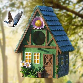 Будиночок для птахів Attivolife: кольоровий, з штучного каміння, з ланцюгом, для саду та двору