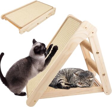 Котяче дряпальний борд Sibosen, 53x49x45 см, 3-в-1, з високоякісного сизалю, без встановлення