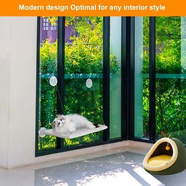 Котів гамак для вікна, міцний гамак для котів до 25 кг, з надійними присосками, для дому