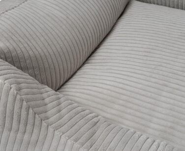 Лежак для собак Knuffelwuff Olivia XL 105x75 см, світло-сірий, корд, знімний чохол, машинне прання, для великих і малих собак