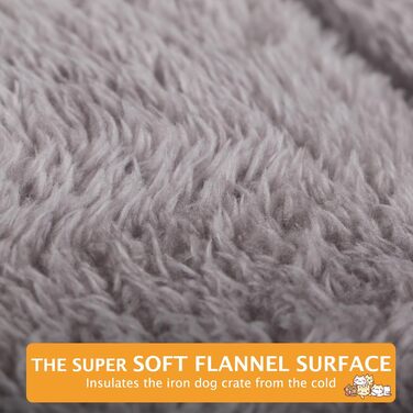 Килимок для собак - м'який та теплий лежак для тварин, лежак-пуф, килимок для собак, 90x70 см, сірий