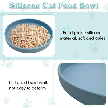 Набори мисок для котячого корму Apatal з нержавіючої сталі, 15 см, набір з 2 шт., для сухого та вологого корму, блакитні/зелені