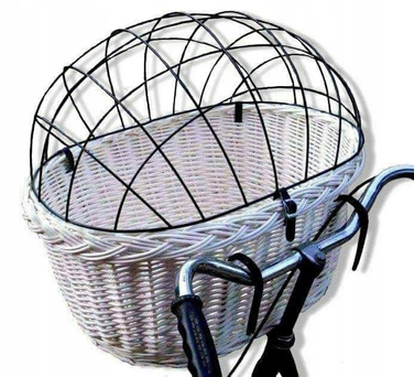 Передній велосипедний кошик Wiklinowe-kosze TR 01, білий