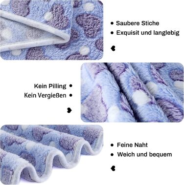 М'яка ковдра для собак та котів Demigeat, 3 шт. - тепла, миюча, для літа та весни, велика, кольорова