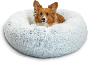 Лежак для собак Best Friends by Sheri Calming Donut, знімний чохол, машинне прання, сірий, 76x76 см, розмір M