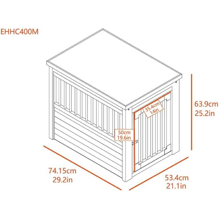 Клітка для собак Arkansas Komfort для дому, з Ecoflex, біла, розмір M (74,9x53,6x64 см)