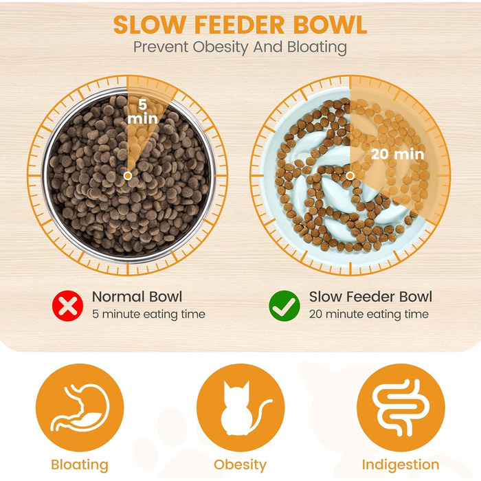 Миска для котів Happy Hachi з підняттям, кераміка, повільне годування, антиковзаюча, для котів та маленьких собак (зелена)