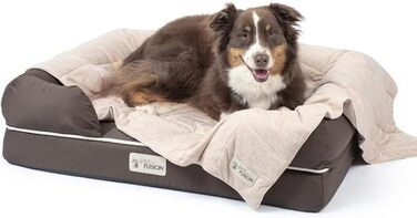 PetFusion охолоджуюча ковдра для котів і собак, легка, машинне прання, різні розміри та кольори, сіра і коричнева, розмір Small (69x79 см)
