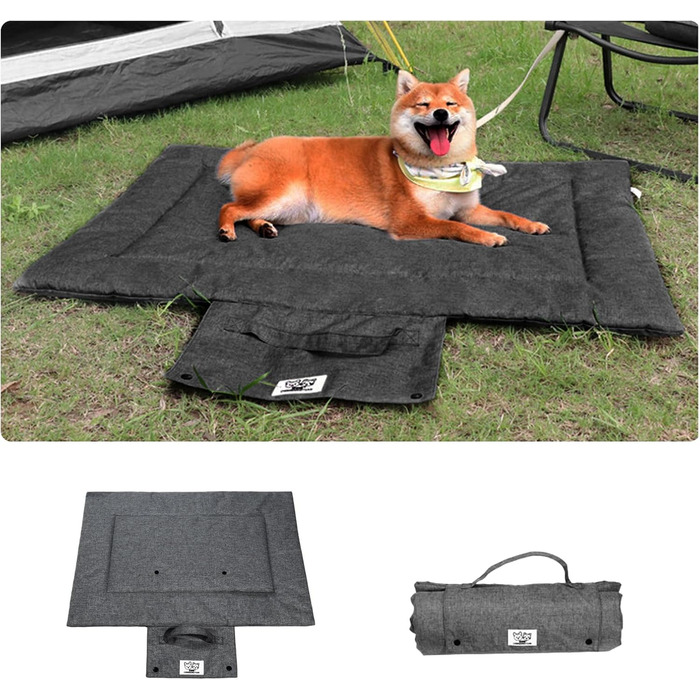 Килимок для собак на винос, 70 x 50 см, килимок для собак Outdoor, миючий, нековзний, килимок для машини, автомобільний, для собак та котів (S, Сірий, Medium)