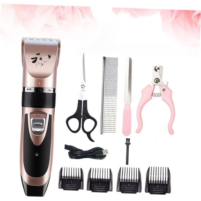 Електрична машинка для стрижки собак Sosoport з аксесуарами. Ергономічний дизайн для безпечного та тихого догляду