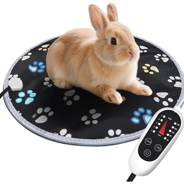 Килимок гріючий для тварин Furrybaby: водонепроникний, анти-гризучий, 30.5 см, чорний