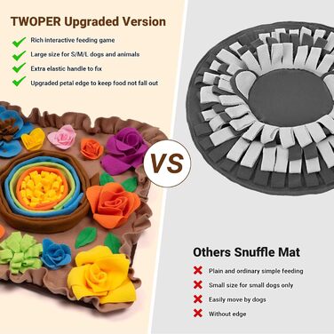 Schnüffelmatte для собак TWOPER - іграшка-килимок, щоб зайняти собаку, нековзна, для повільного годування, розвиває інстинкти пошуку їжі