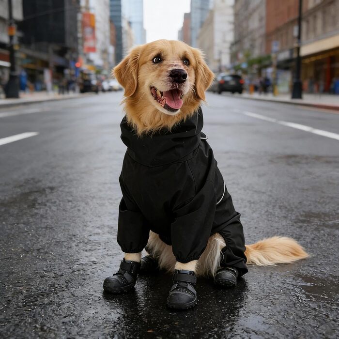 Водонепроникна куртка для собак, тепла та зручна - цілісний халат для собак, розмір 2XL | Ідеально для прогулянок в снігу та активного відпочинку