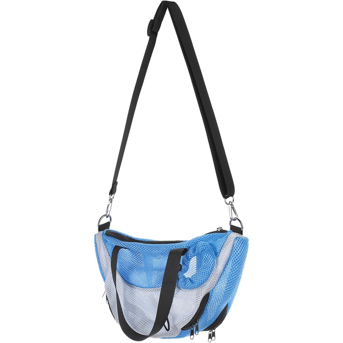 Транспортна сумка для кота/цуценя: переноска для тварин, сумка на плече, для собак та котів, сітка, складана, для подорожей, зелена/блакитна