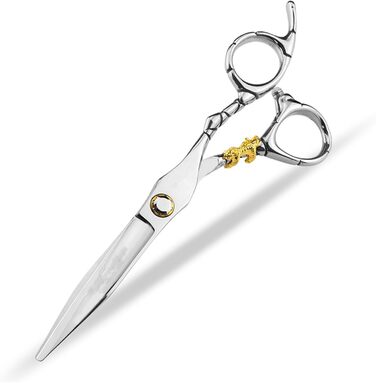 Набір професійних ножиць для грумінгу собак 6 дюймів: прямі та проріджуючі ножиці з регулюванням та золотою ручкою