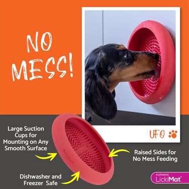 LickiMat UFO - килимок для годування тварин, натуральний каучук, зелений (рожевий)