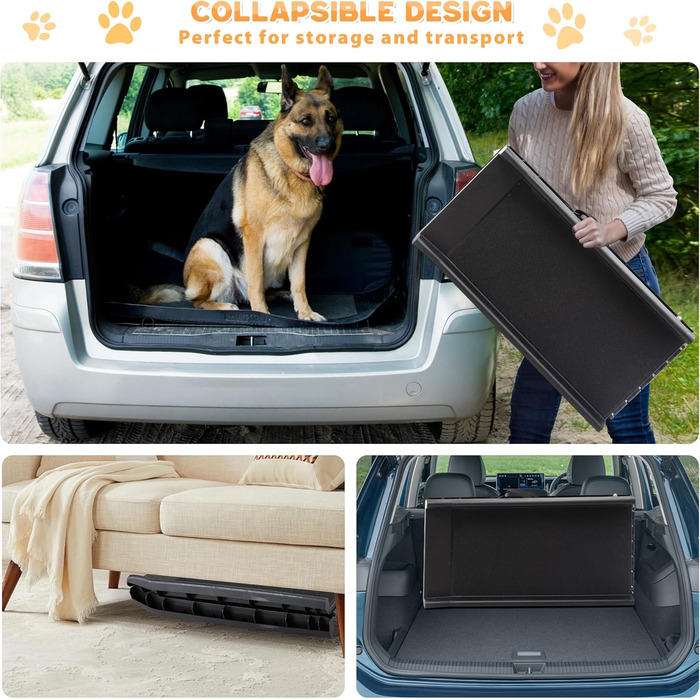 Рампа для собак COZIWOW, 157.7 см, портативна, для великих собак, SUV, авто, котів, антиковзаюча поверхня, сходи для ліжка, дивану