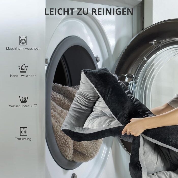 Лежанка для собак середнього розміру з високими бортиками та знімним чохлом, 80x60x15 см (Сірий), BLACK