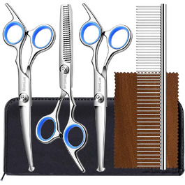 Набір професійних ножиць для грумінгу собак та котів, нержавіюча сталь, для довгого та короткого волосся