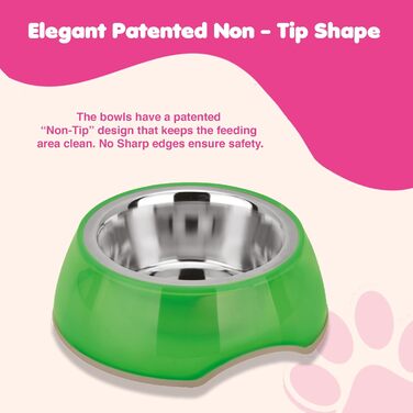 Набори мисок для собак та котів з нержавіючої сталі та прозорого пластику (2 шт) – великі, нековзні, стійкі миски для води, 900 мл, придатні для миття в посудомийній машині