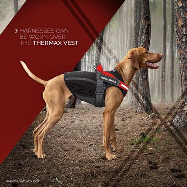 Водонепроникний флісовий жилет для собак EzyDog Thermax з рефлективними смужками, для малих, середніх і великих порід, чорний, з захистом живота