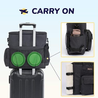 Трансформер для тварин, переноска для собак та котів, схвалена авіакомпаніями, Rose Red (чорний), 26,7 x 22,9 x 5,1 см