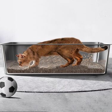 Сталевий туалет для котів Edelstah – міцний, гігієнічний, довговічний