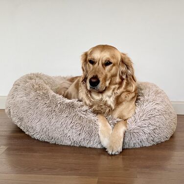 Крісло-ліжко для собак та котів Alaska, плюшеве, знімний чохол, антиковзаюче, машинне прання, 81 см