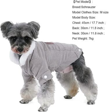 Рожева тепла куртка для собак на осінь/зиму, флісова парка для маленьких та середніх собак та котів, м'яка та тепла, для Шнауцера, розмір M