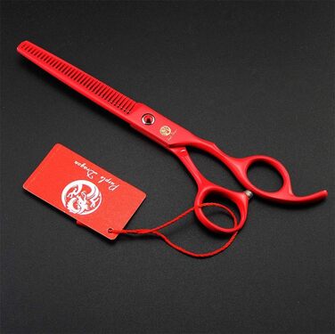 Набір професійних ножиць для грумінгу тварин Purple Dragon 7.0 дюймів (4 шт.) з преміум-сталі Японії. Прямі, вигнуті та розріджуючі леза. Ідеально для стрижки собак. У комплекті чохол.