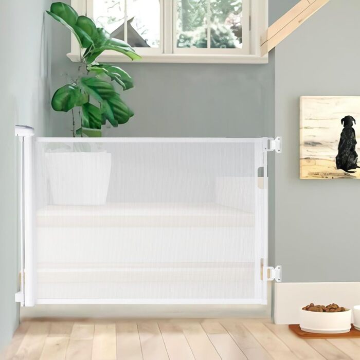 Захист для сходів Hawthyhome: розтяжне дитяче та захисне ворота для тварин (0-140 см, білий)