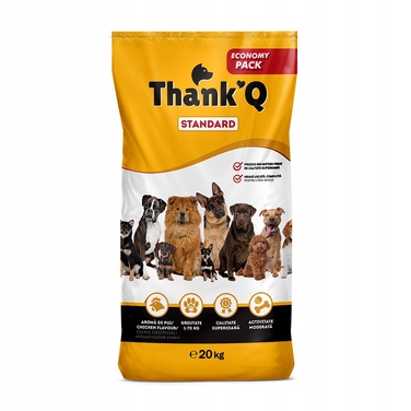 Корм для собак THANK'Q Standard з куркою, 20 кг
