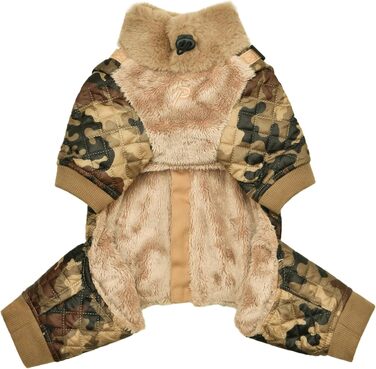 Захисний зимовий комбінезон Puppia Bylur для собак, бежевий, розмір XXL