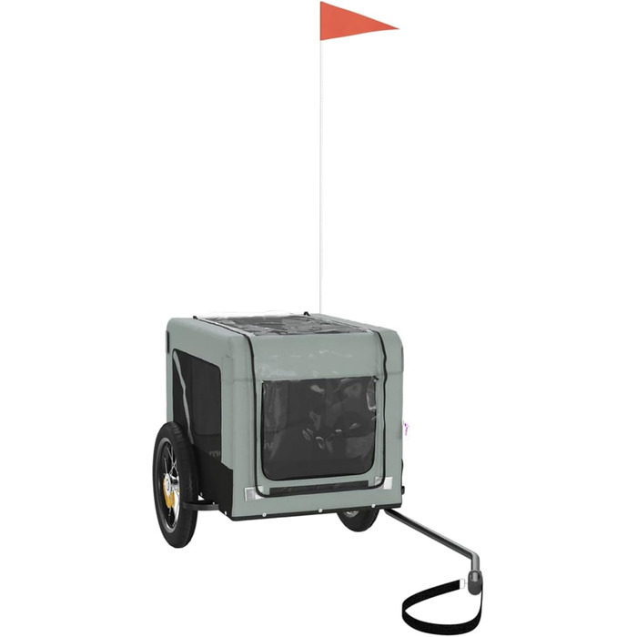 Причіп для собак Robuster Oxford, сталевий, PVC, 30 кг, сіро-чорний, 54,5x120x53 см, Model93909