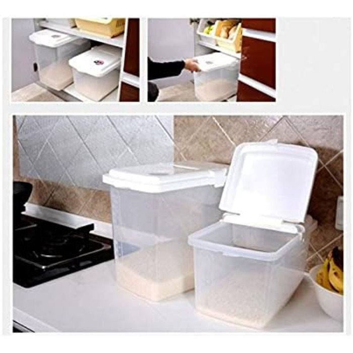 Контейнер для зберігання рису та корму для тварин JapanBargain, 5 кг, для сухого корму, корму для собак та котів