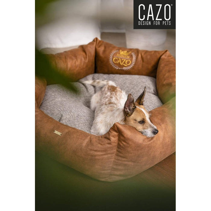 CAZO Преміум ліжко для собак та котів з пуховою наповнювачем, сіре, діаметр 70 см, розмір M, LPMG0204/A