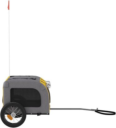 Причіп для велосипеда для собак жовтого та сірого кольорів, Oxford-Gewebe та залізо, LH62839