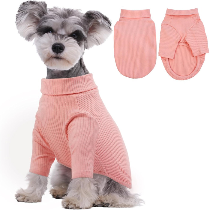 Теплий зимовий одяг для собак Kuoser: светр-піжама з довгими рукавами (XS, Рожевий)