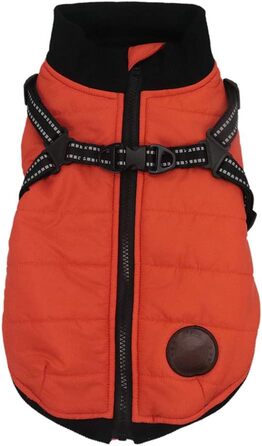 Водонепроникний теплий одяг для собак з інтегрованим шлейкою: тепла жилетка для цуценят та собак середніх розмірів