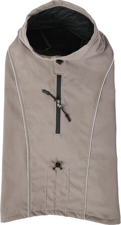 Тепла куртка для собак на холодну погоду, вітрозахисна з коміром, з відбиваючими елементами, міцна, для активного відпочинку (Коричнева/XS)