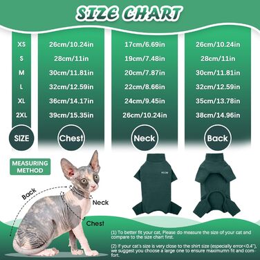 Костюм для котів Sphynx, чотириногий светр після операції, одяг для котів Hjyokuso, пуловер для Sphynx, Cornish Rex, Devon Rex, Peterbald
